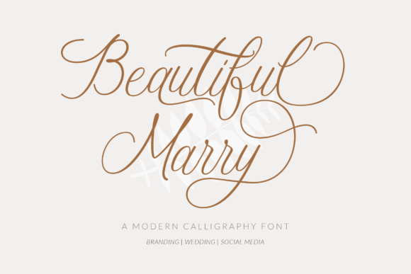 Beautiful Marry: A Romantic Calligraphy Font for Elegant Branding