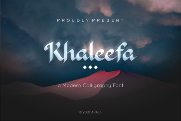 Khaleefa: A Bold and Elegant Calligraphy Font for Branding