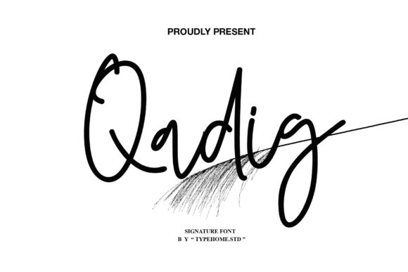 Qadig: A Handwritten Font for Professional Branding